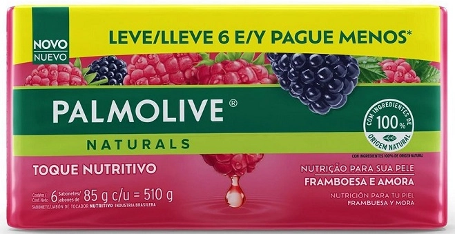 Pack Sabonete Barra Segredo Sedutor Palmolive Naturals Envoltório 510g Leve 6 Pague 5 Unidades