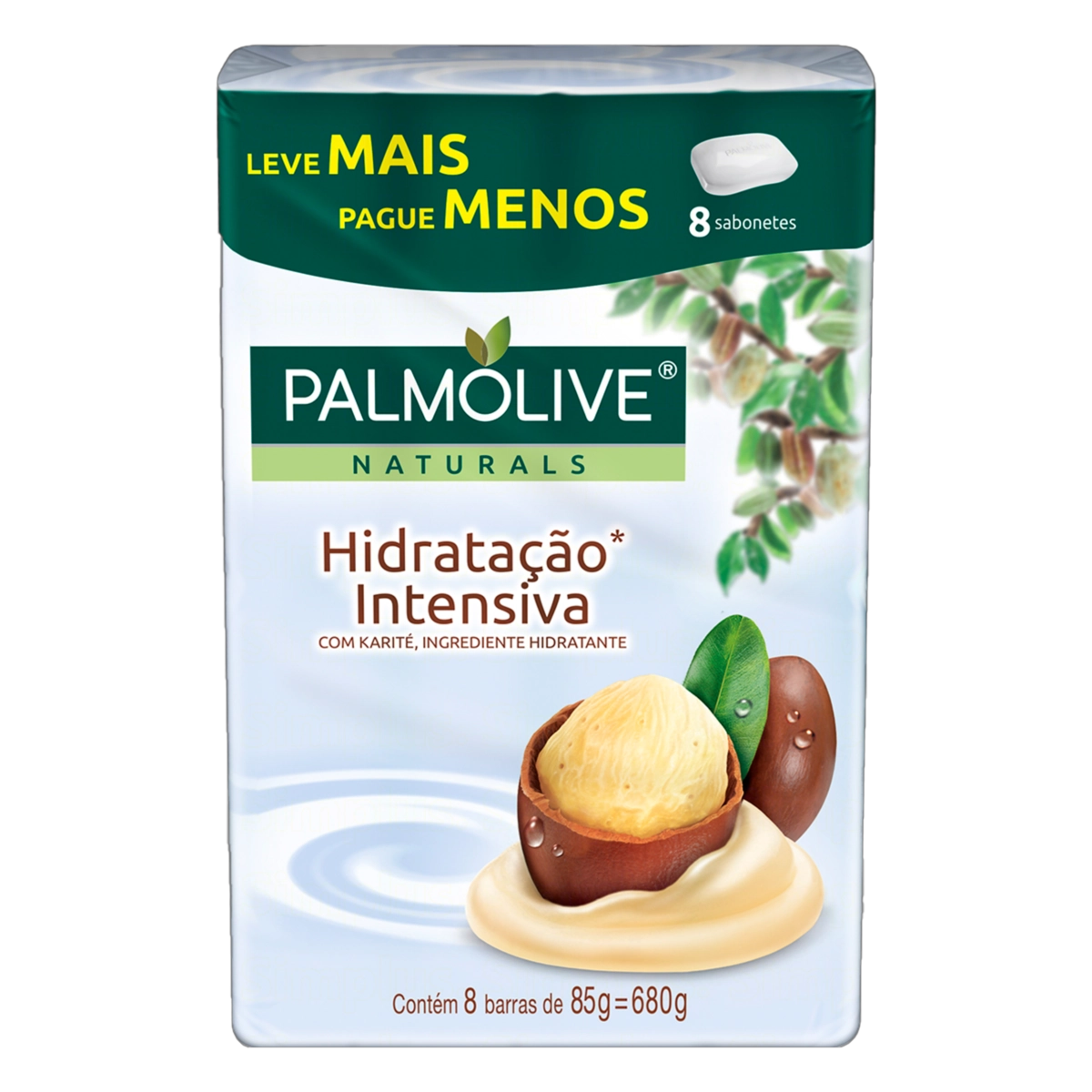 Pack Sabonete Barra Hidratação Intensiva Palmolive Naturals Envoltório 680g 8 Unidades Leve Mais Pag