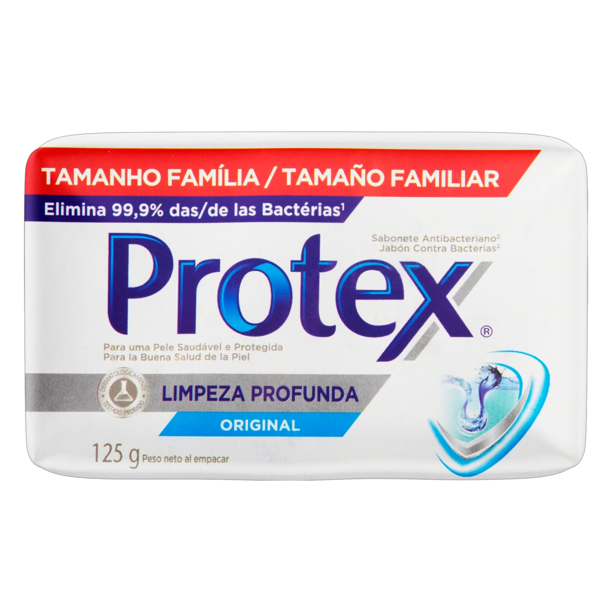 Sabonete Barra Antibacteriano Original Protex Limpeza Profunda Envoltório 125g