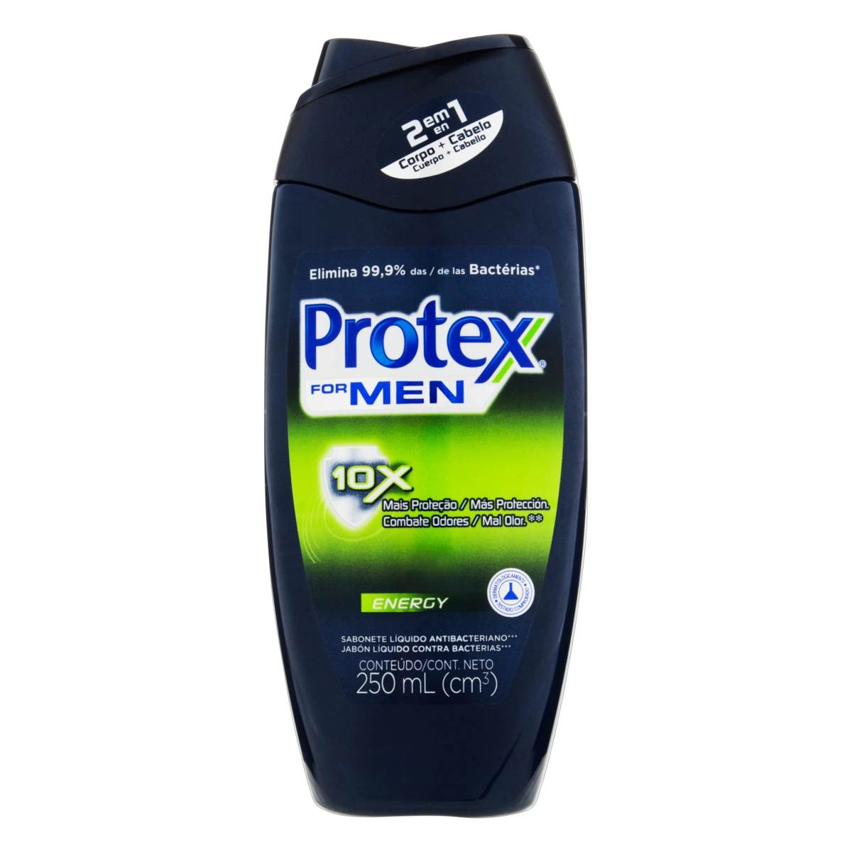Sabonete Líquido Antibacteriano Energy Protex For Men Frasco 250ml