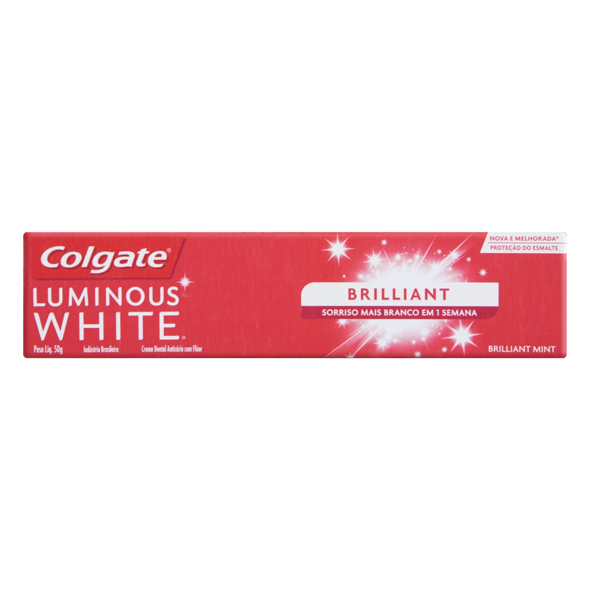 Creme Dental Brilliant Mint Colgate Luminous White Caixa 50g