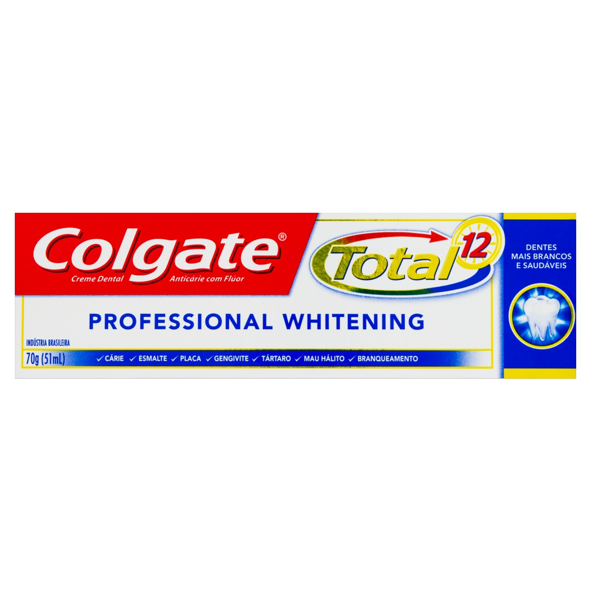 Creme Dental Colgate Total 12 Professional Whitening Caixa 70g