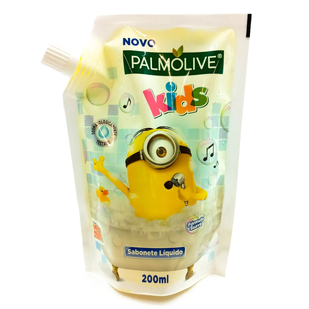 Sabonete Líquido Mãos E Corpo Frutas Tropicais Palmolive Kids Sachê 200ml Refil