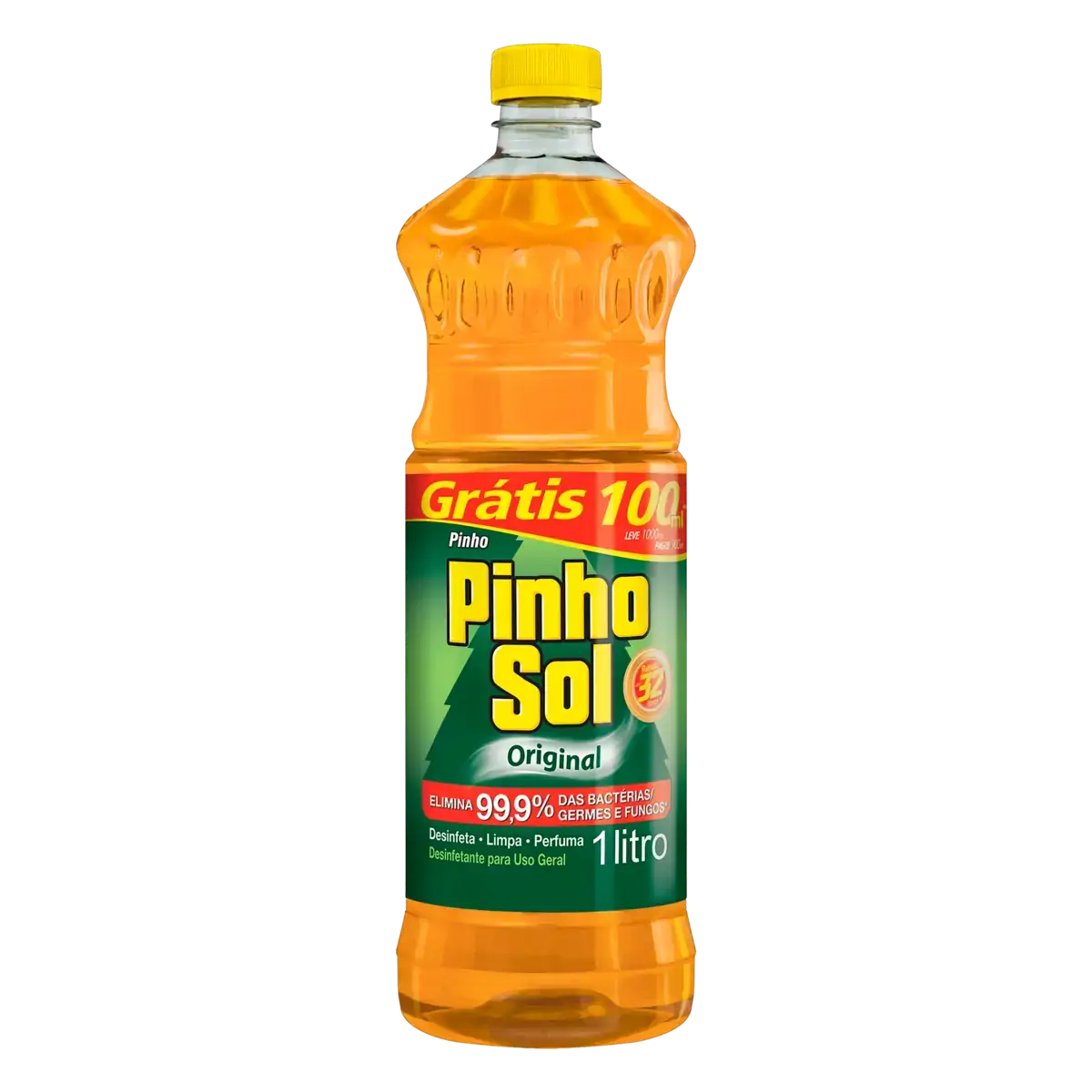 Desinfetante Uso Geral Original Pinho Sol Frasco Leve 1000ml Pague 900ml