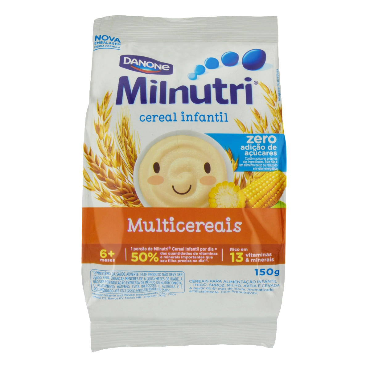 Cereal Infantil Multicereais Milnutri Pacote 150g