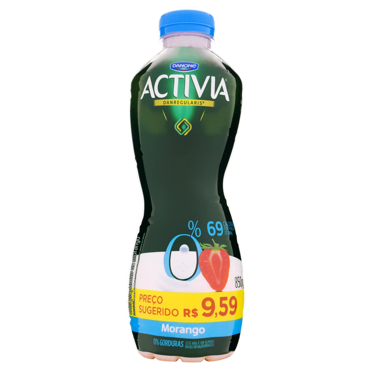Leite Fermentado Desnatado Morango Activia Garrafa 850g