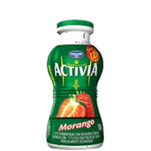Leite Fermentado Desnatado Morango Activia Frasco 170g