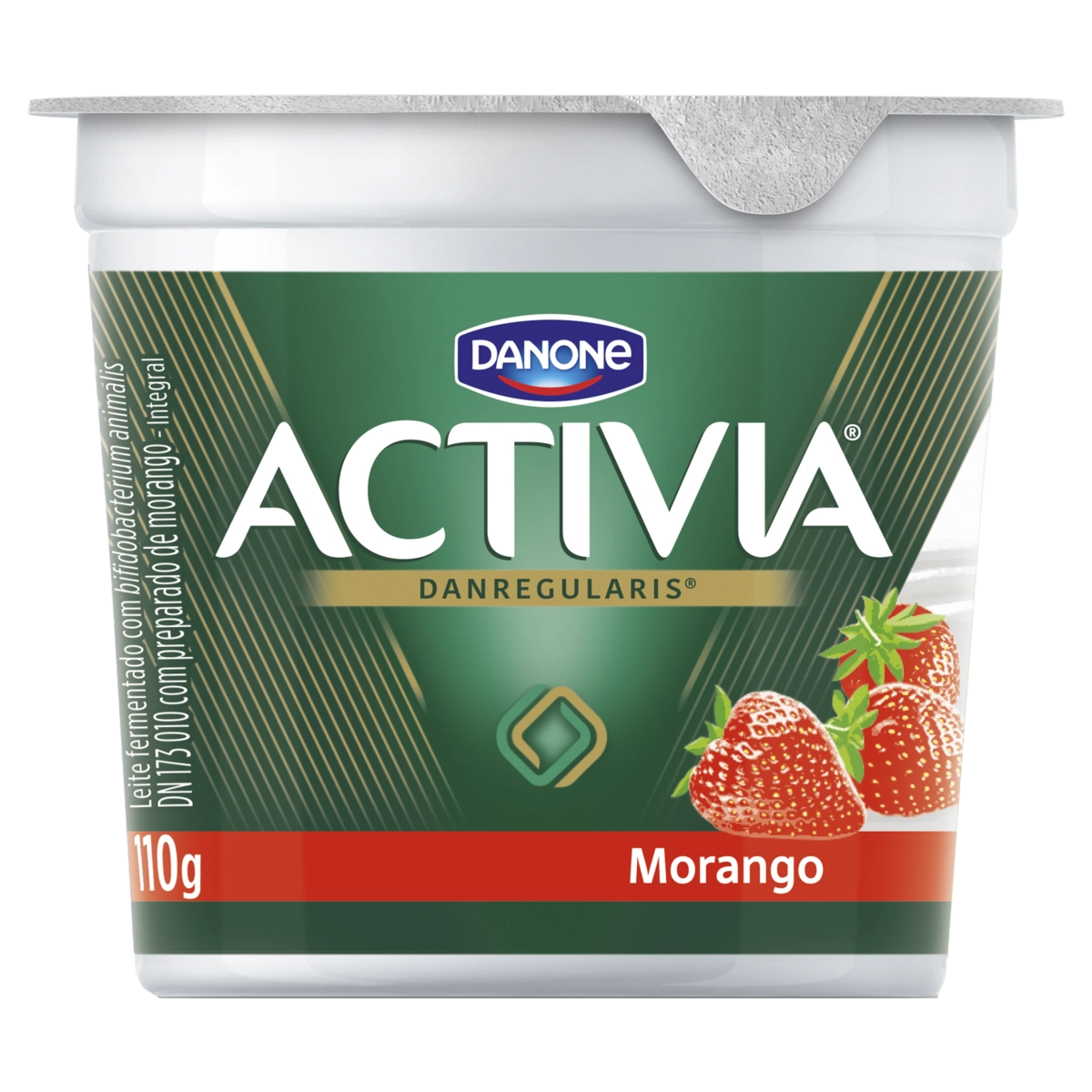 Leite Fermentado Morango Activia Pote 110g
