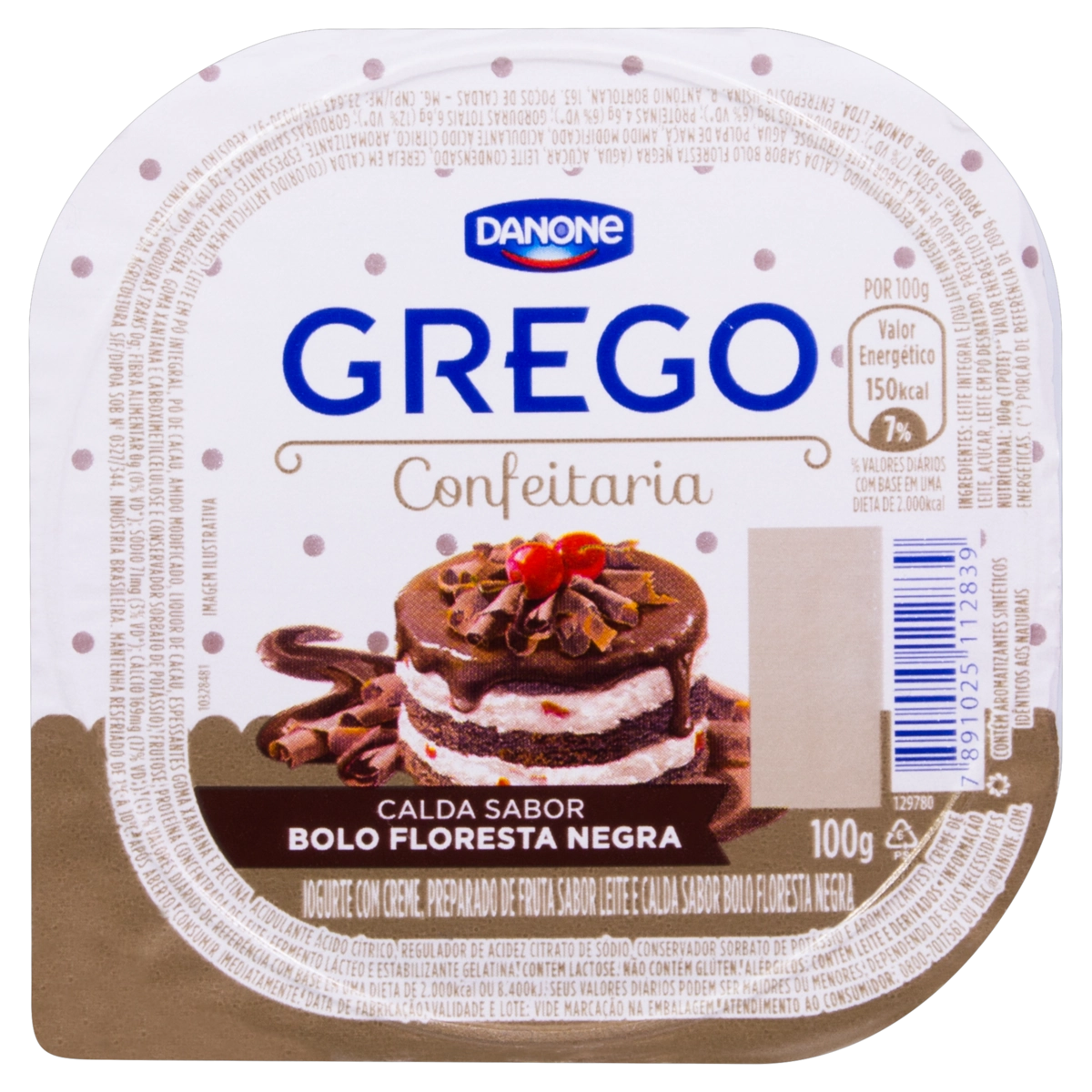 Iogurte Grego Calda Bolo Floresta Negra Danone Pote 100g