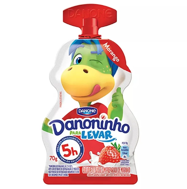 Queijo Petit Suisse Morango Banana Danoninho Para Levar Squeeze 70g