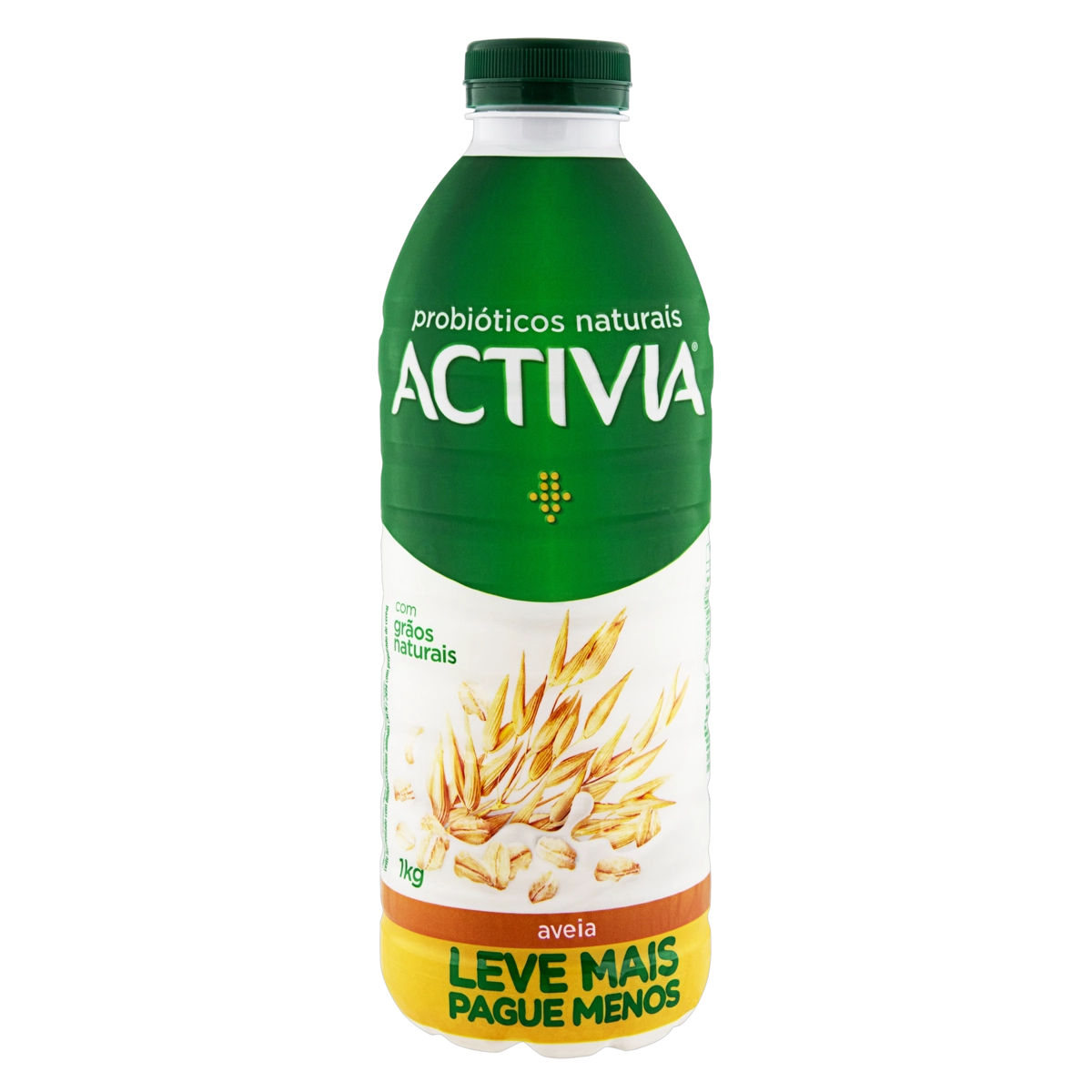 Leite Fermentado Parcialmente Desnatado Aveia Activia Garrafa 1kg Leve Mais Pague Menos