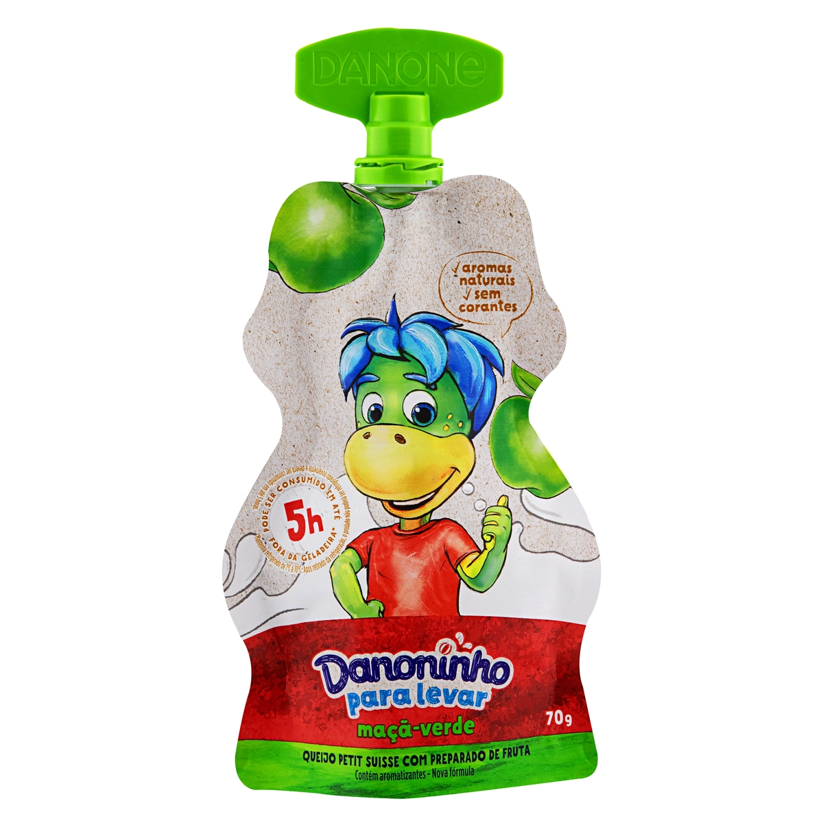Queijo Petit Suisse Maçã Verde Danoninho Para Levar Squeeze 70g