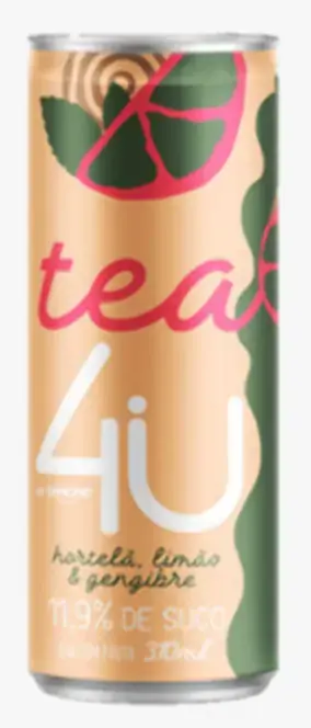 Cha Tea 4u 310ml Hortela Limao Gengibre