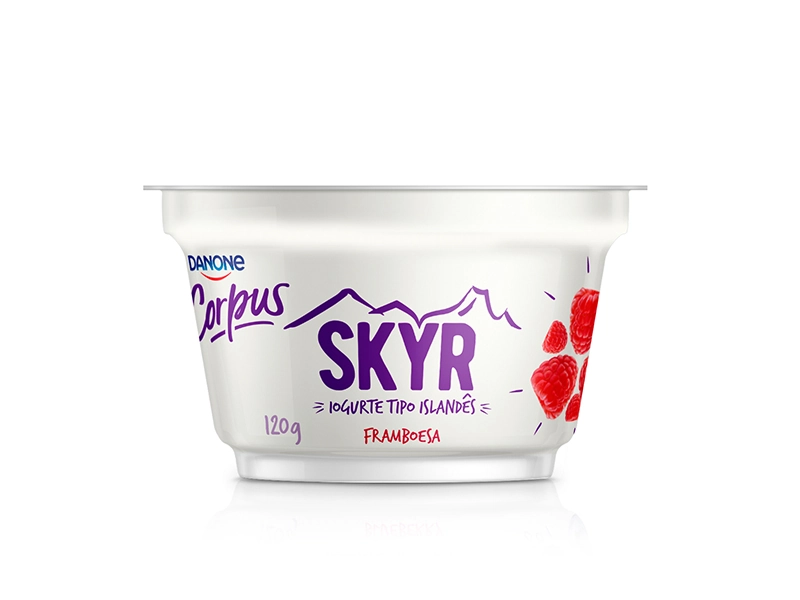 Iogurte Desnatado Skyr Framboesa Light Zero Lactose Corpus Pote 120g