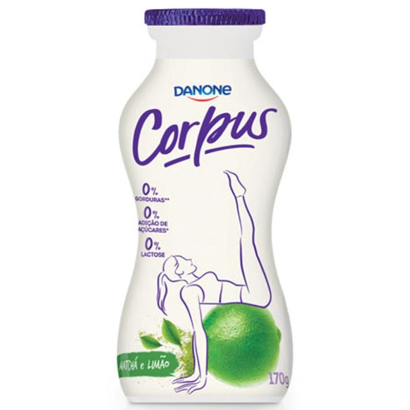 Iogurte Desnatado Matchá E Limão Zero Lactose Corpus Frasco 170g