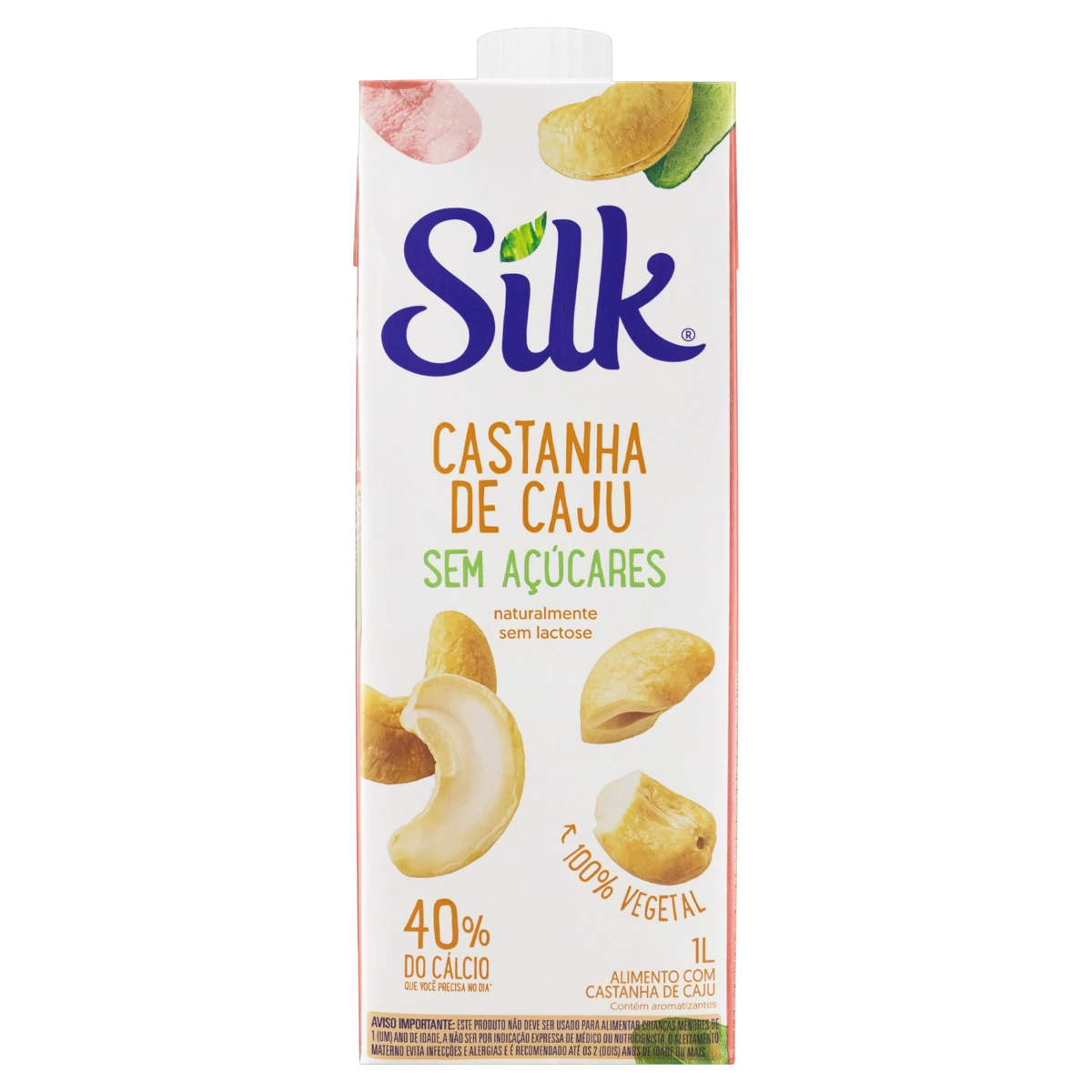 Bebida à Base De Castanha De Caju Zero Açúcar Silk Caixa 1l