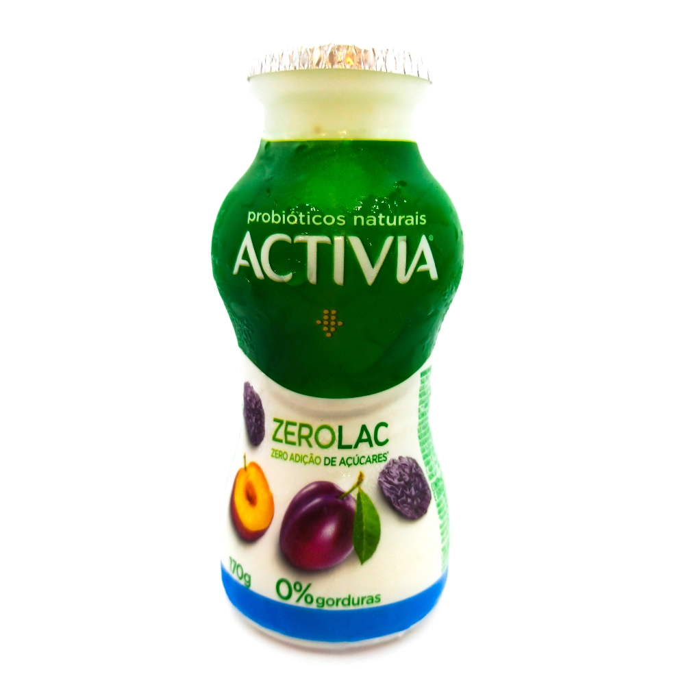 Leite Fermentado Desnatado Ameixa Light Zero Lactose Activia Zero Frasco 170g