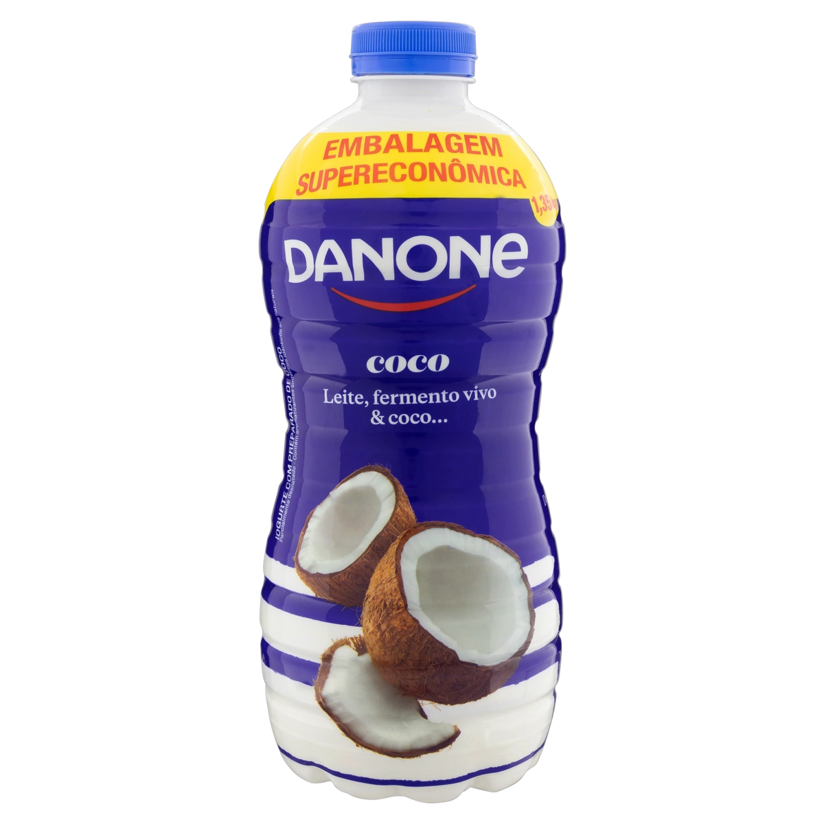 Iogurte Integral Parcialmente Desnatado Coco Danone Garrafa 1,35kg Embalagem Supereconômica