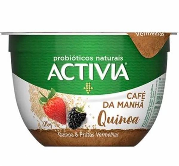 Leite Fermentado Integral Quinoa Frutas Vermelhas Activia Café Da Manhã Pote 170g