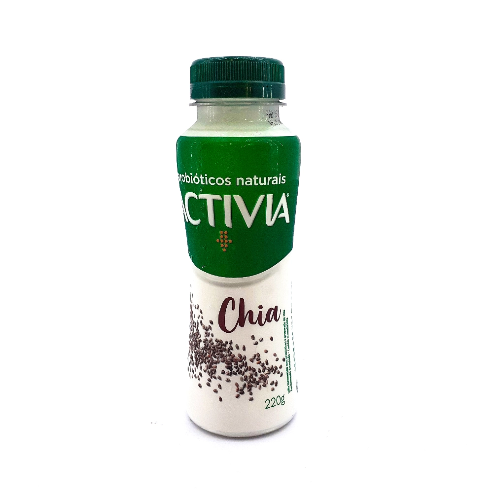 Leite Fermentado Parcialmente Desnatado Chia Activia Frasco 220g