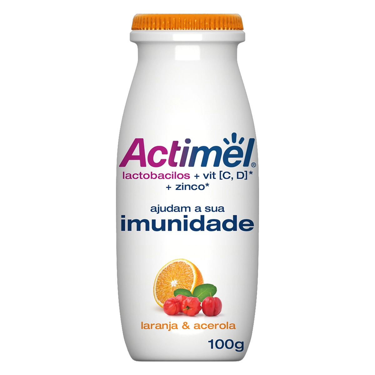 Leite Fermentado Parcialmente Desnatado Laranja Acerola Actimel Frasco 100g
