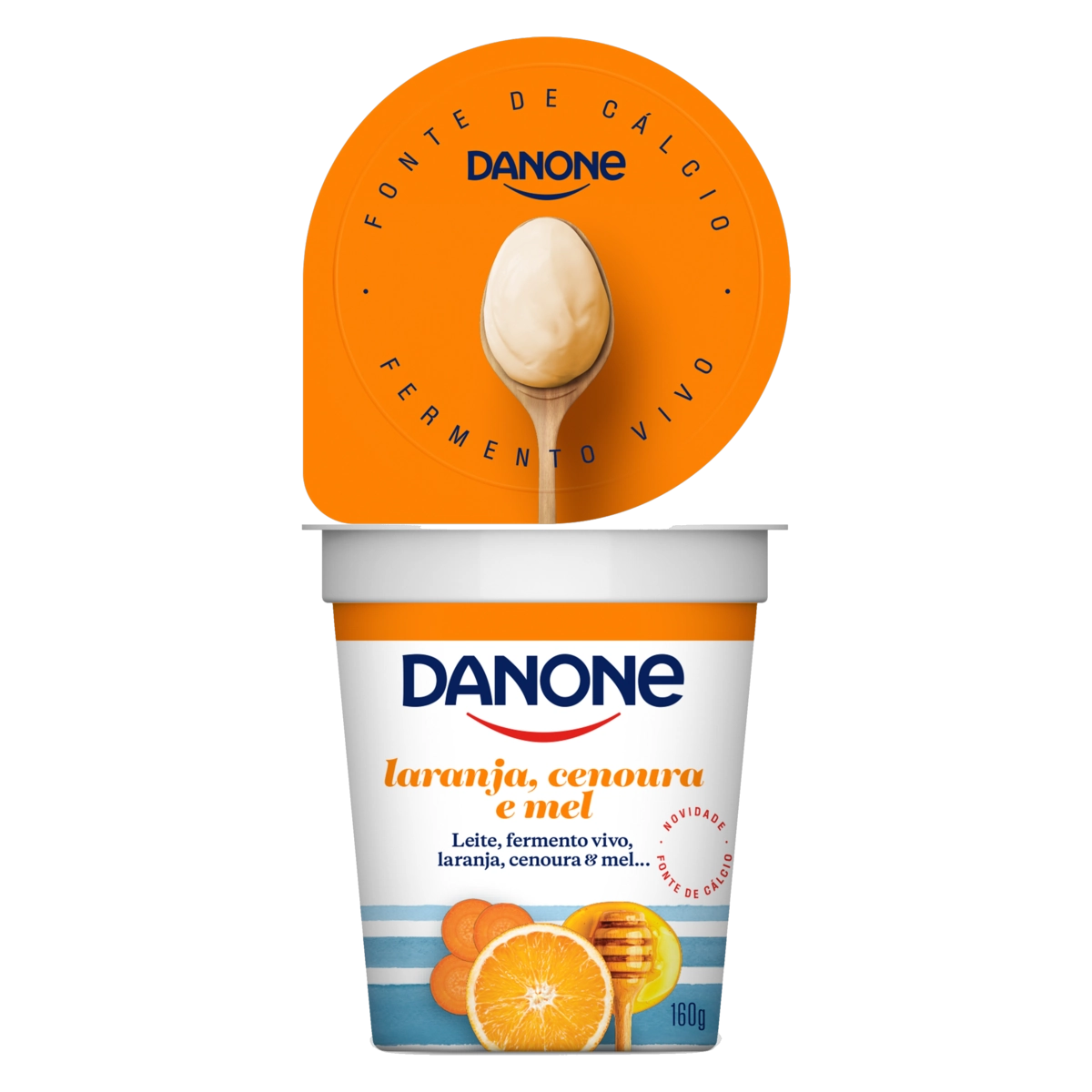 Iogurte Integral Laranja, Cenoura E Mel Danone Copo 160g