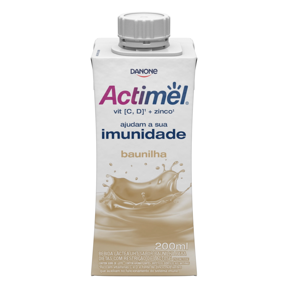 Bebida Láctea Uht Baunilha Zero Lactose Actimel Caixa 200ml