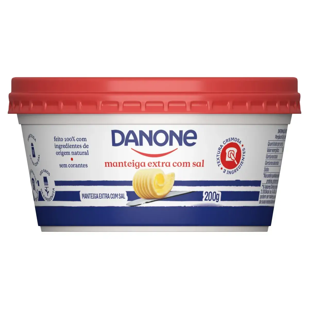Manteiga Extra Com Sal Danone Pote 200g