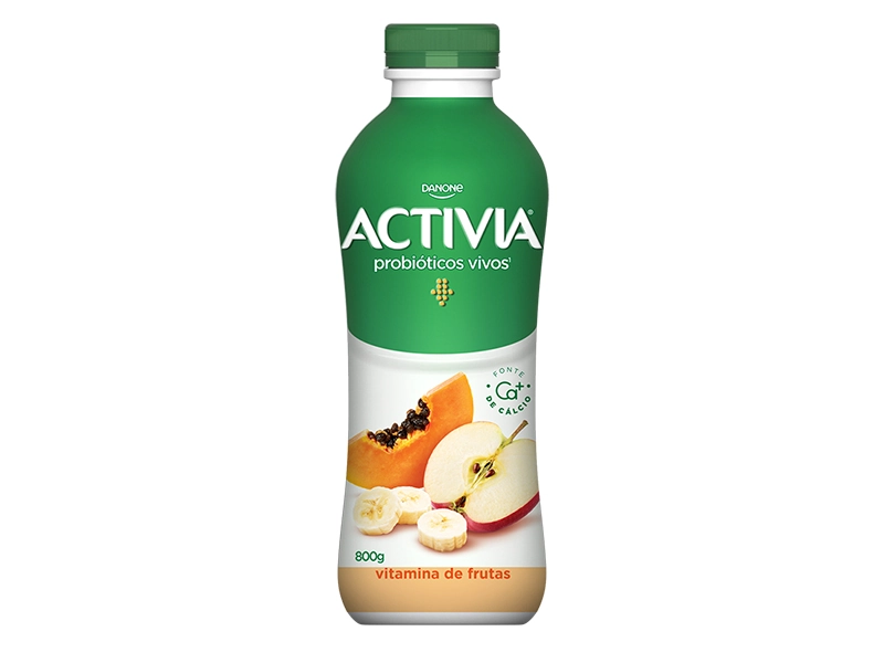 Leite Fermentado Parcialmente Desnatado Vitamina De Frutas Activia Garrafa 800g