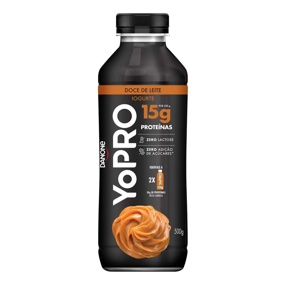 Iogurte Doce De Leite Zero Lactose Yopro Garrafa 500g