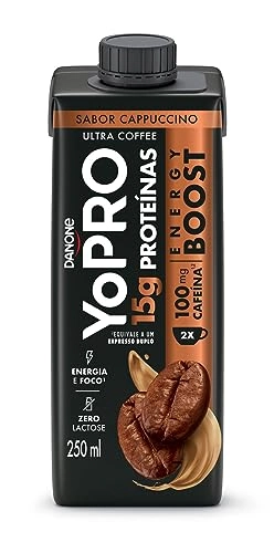 Bebida Láctea Cappuccino Zero Lactose Yopro Energy Boost Caixa 250ml