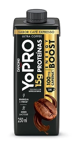Bebida Láctea Café Expresso Zero Lactose Yopro Energy Boost Caixa 250ml