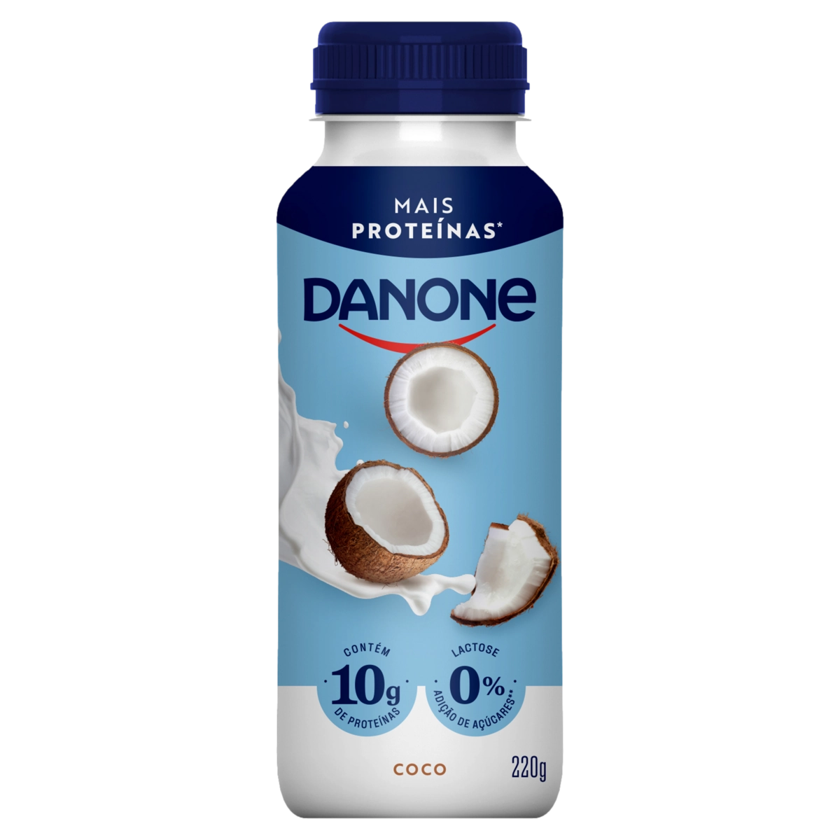 Iogurte Desnatado Coco Zero Lactose Danone Frasco 220g
