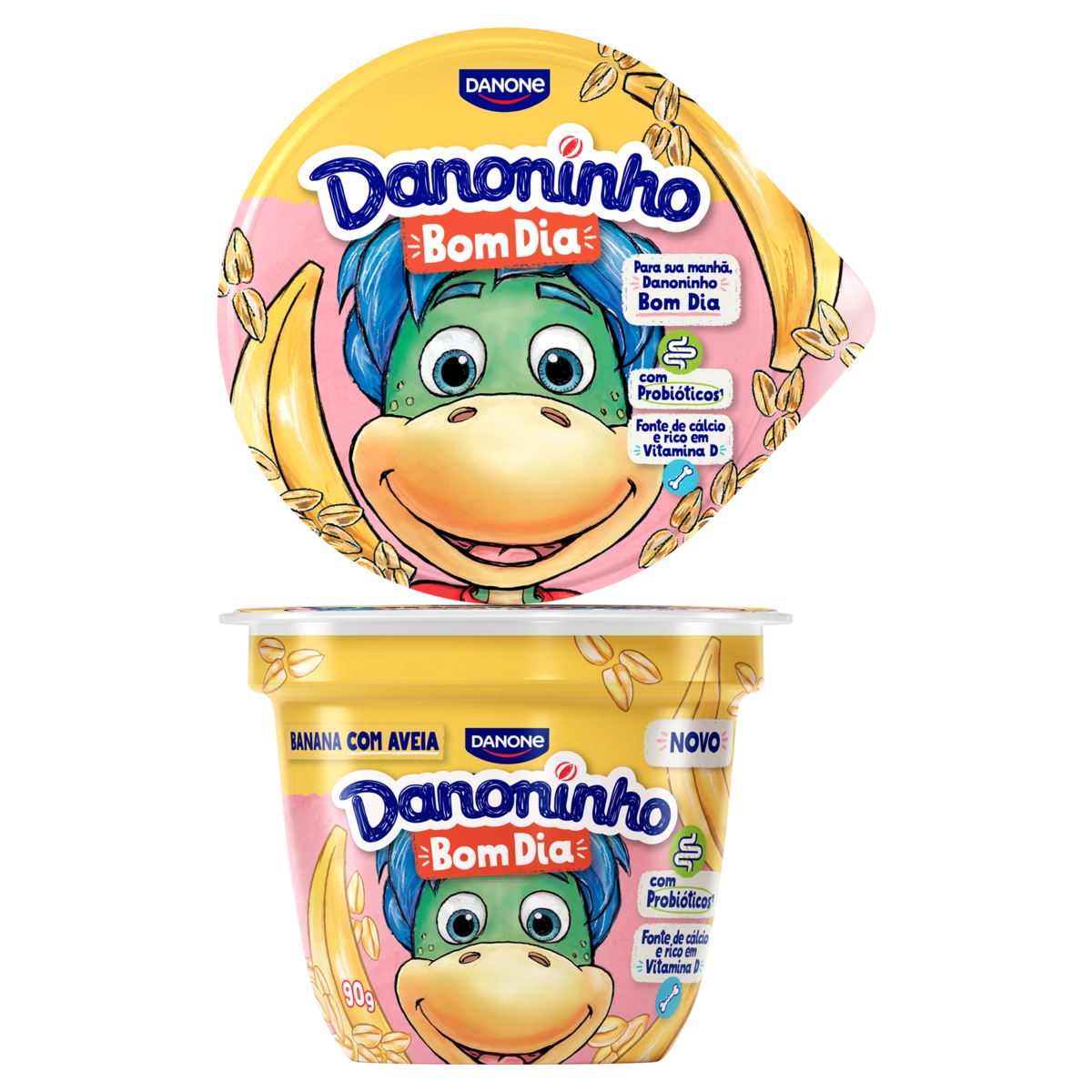 Iogurte Integral Banana Com Aveia Danoninho Bom Dia Pote 90g