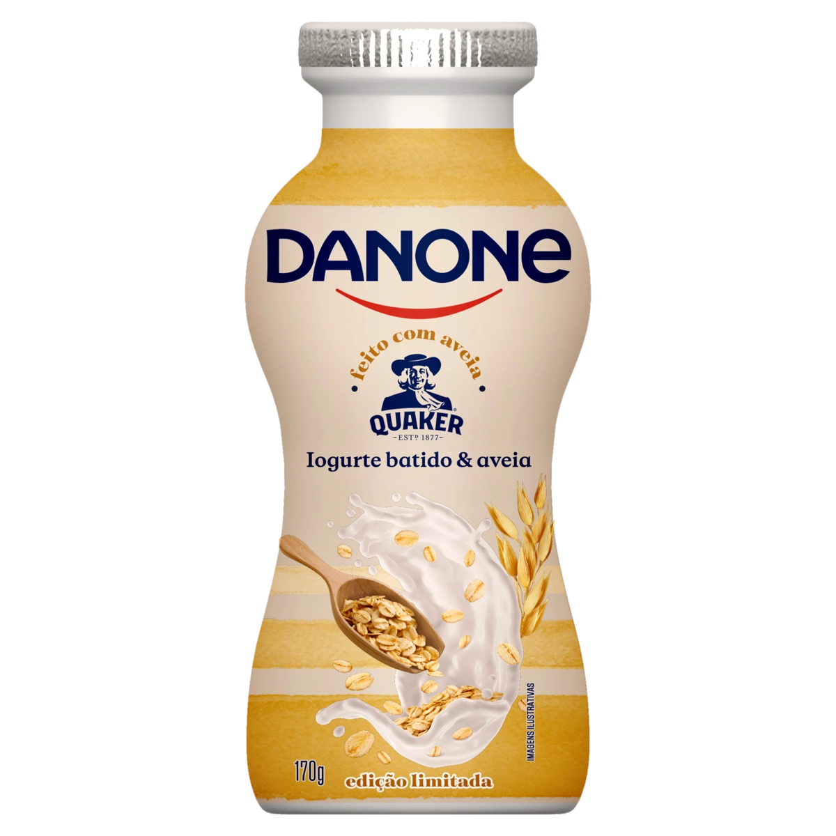 Iogurte Parcialmente Desnatado Batido Aveia Danone Frasco 170g