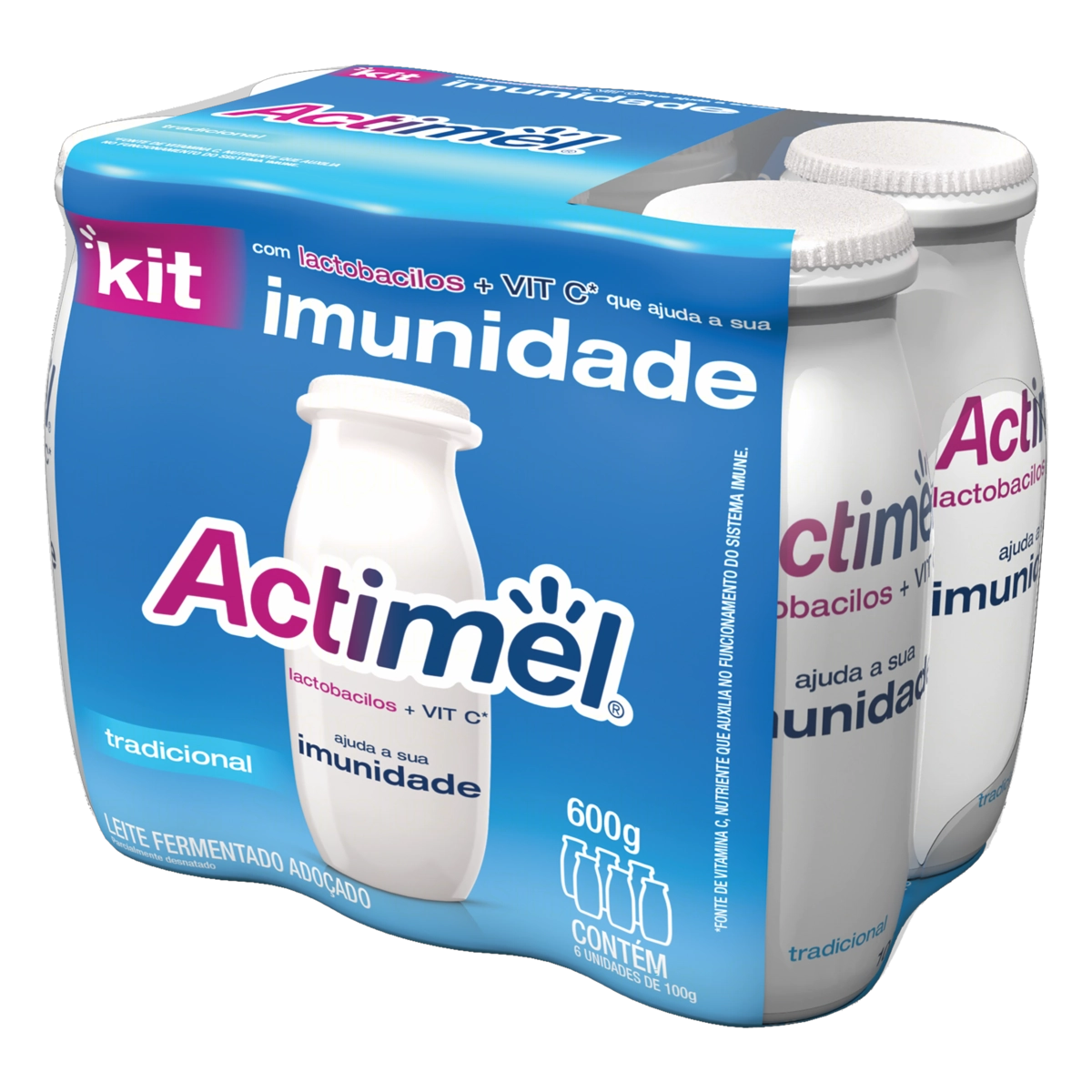 Leite Fermentado Parcialmente Desnatado Tradicional Actimel Frasco 100g