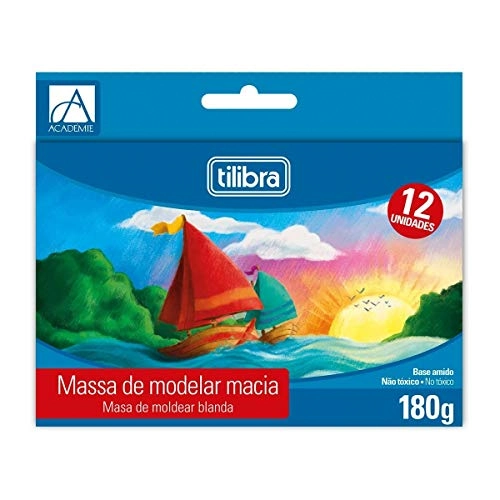 Massa Modelar Tilibra 180g C/12 Cores