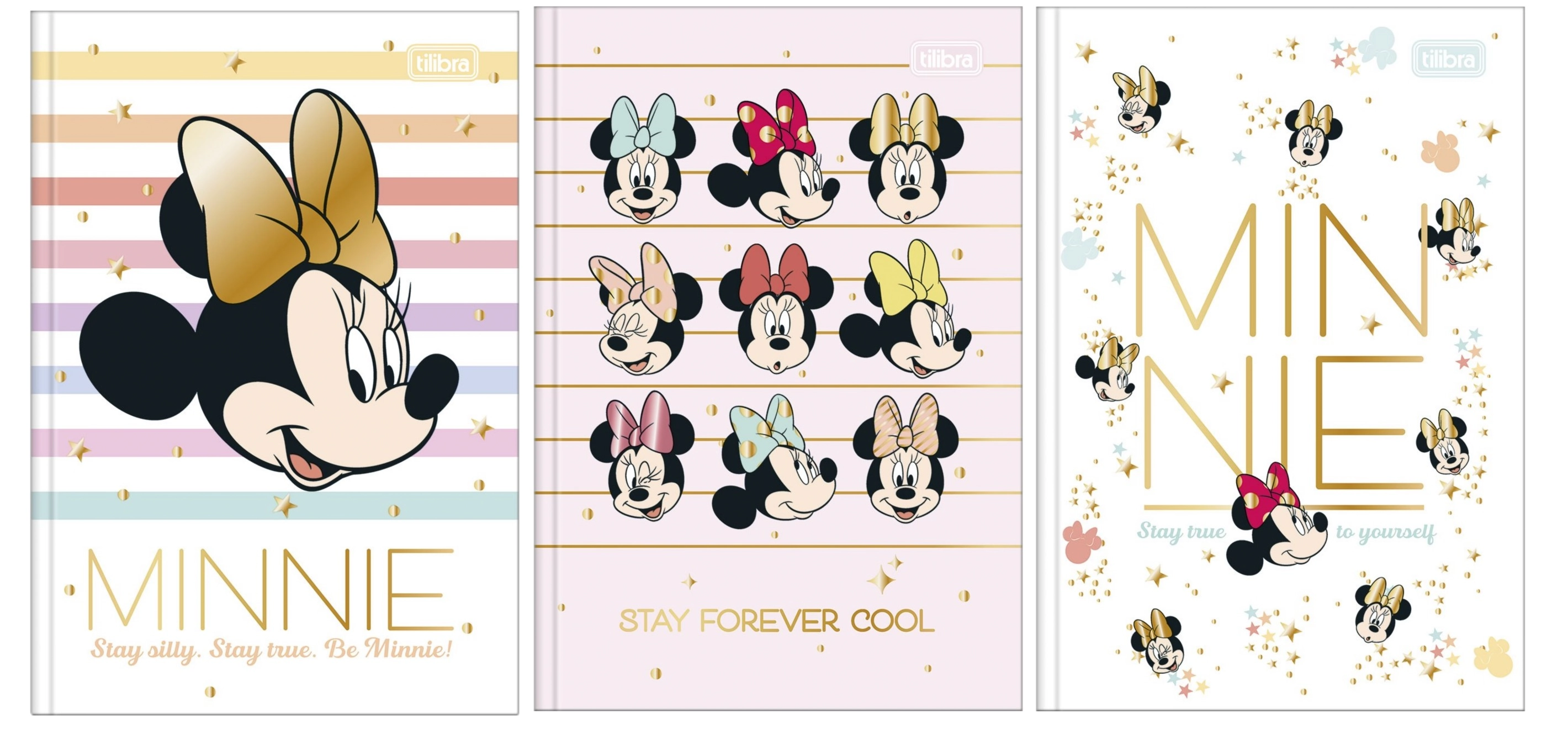 Caderno Brochura Capa Dura 1/4 Minnie 80 Folhas