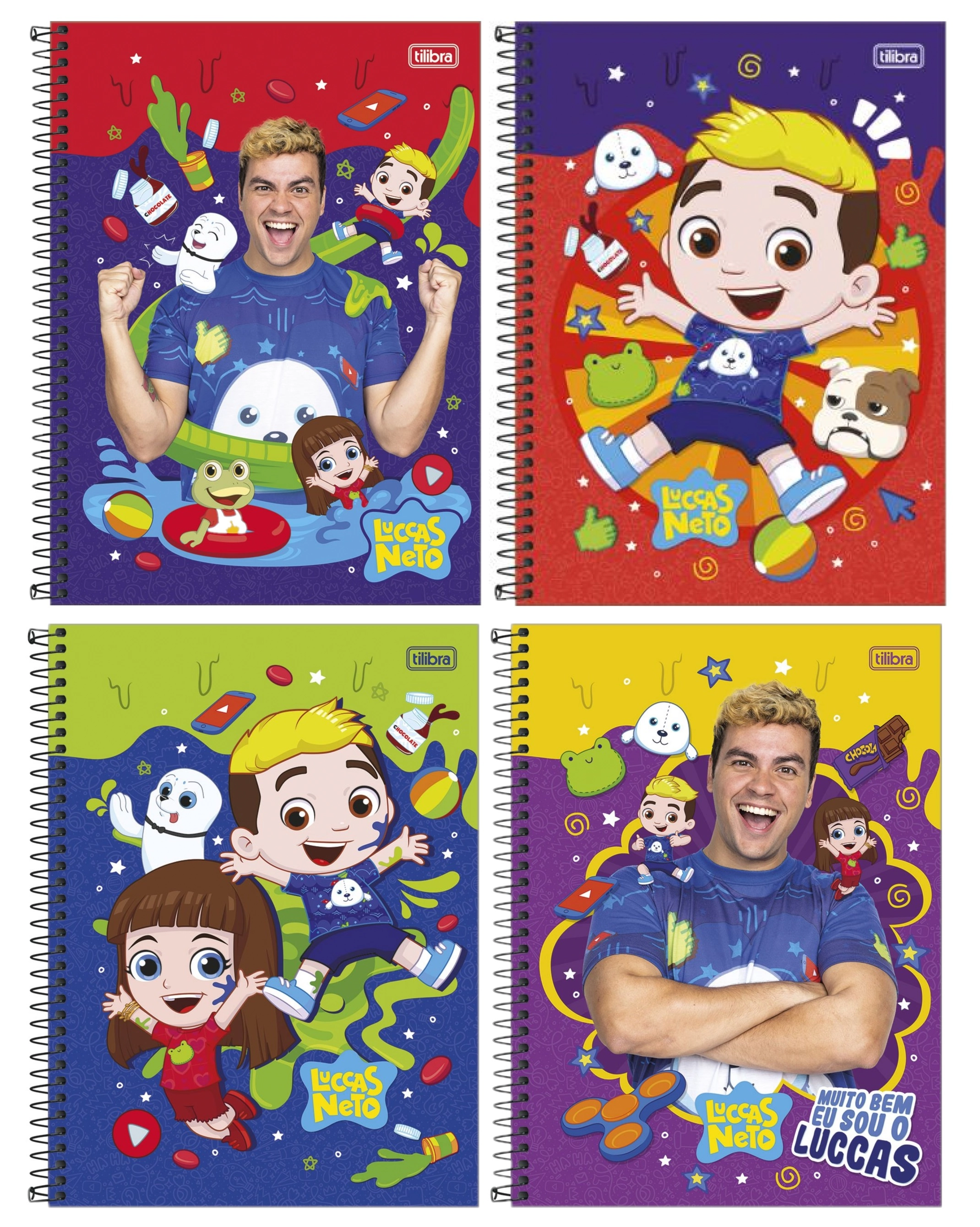 Caderno 1x1 Capa Dura Lucas Neto 80fls Tilibra