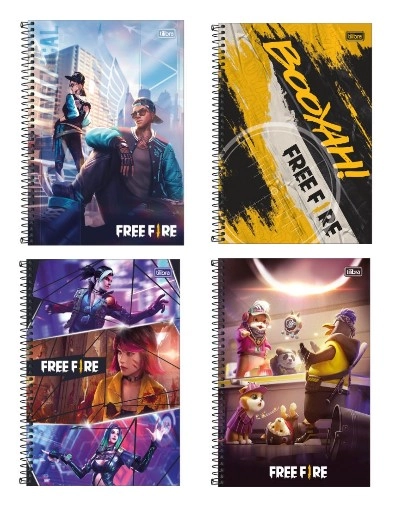 Caderno Tilibra 10x1 Capa Dura 2021 Free Fire 160fls