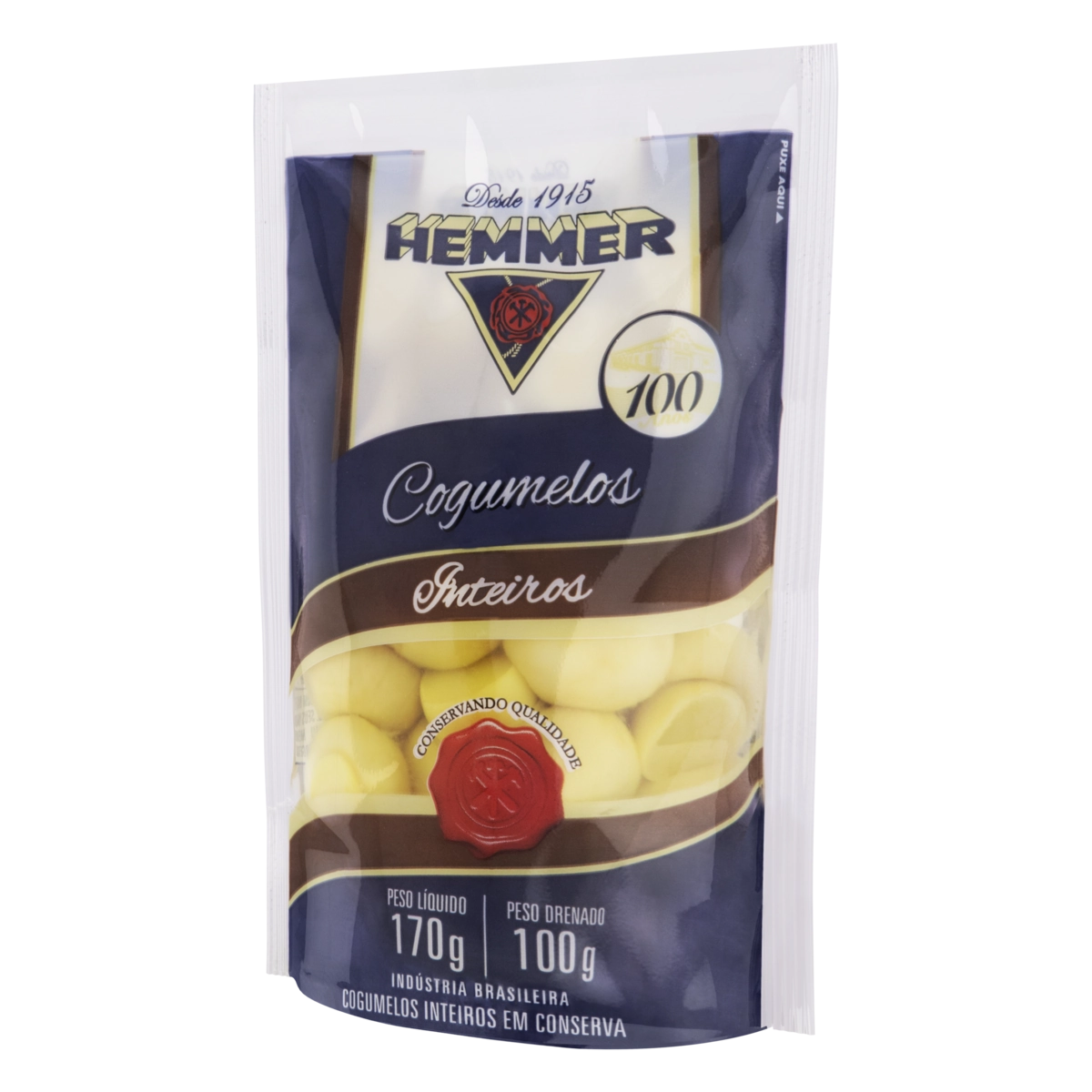 Cogumelo Em Conserva Inteiro Hemmer Sachê 100g