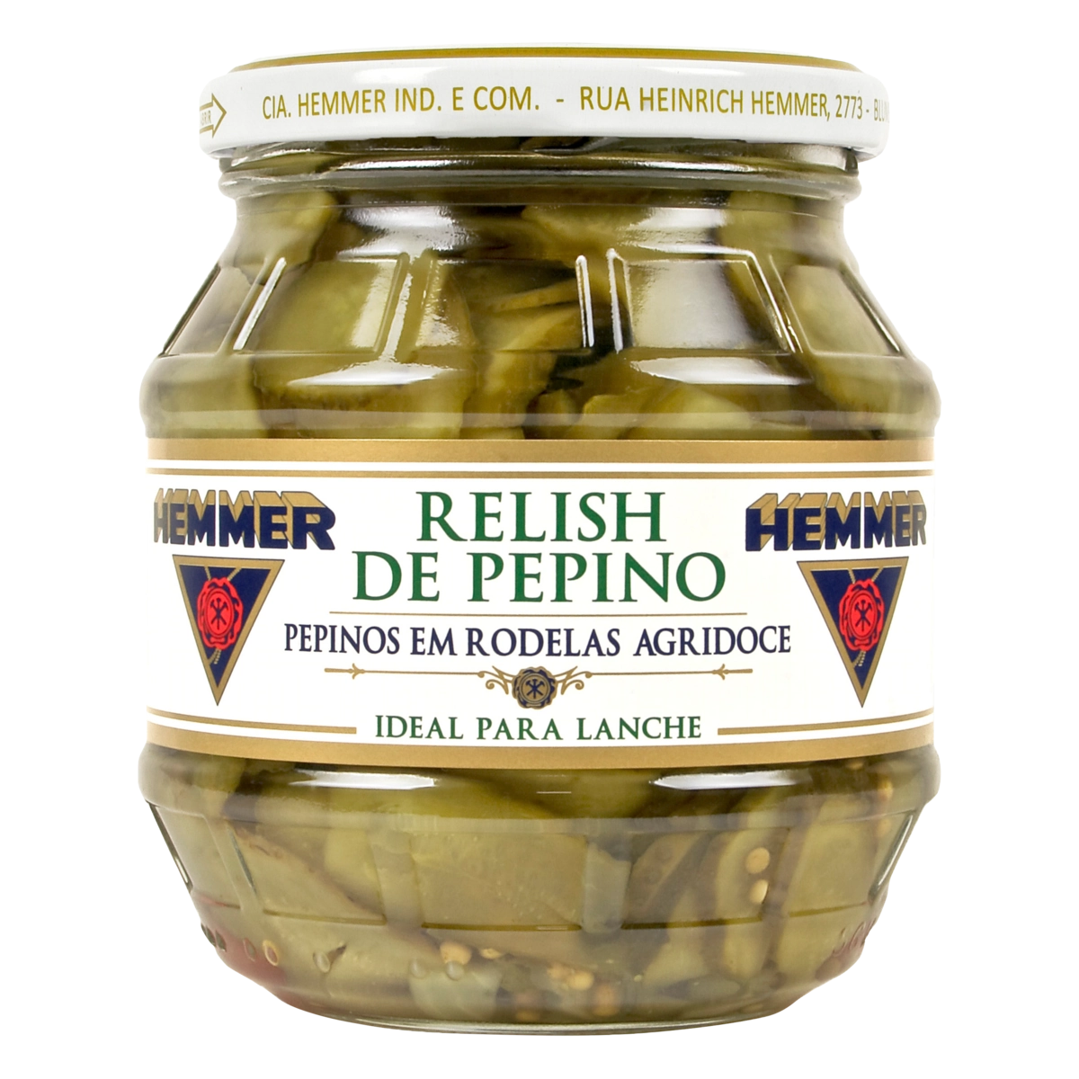 Relish De Pepino Em Conserva Em Rodelas Agridoce Hemmer Vidro 170g