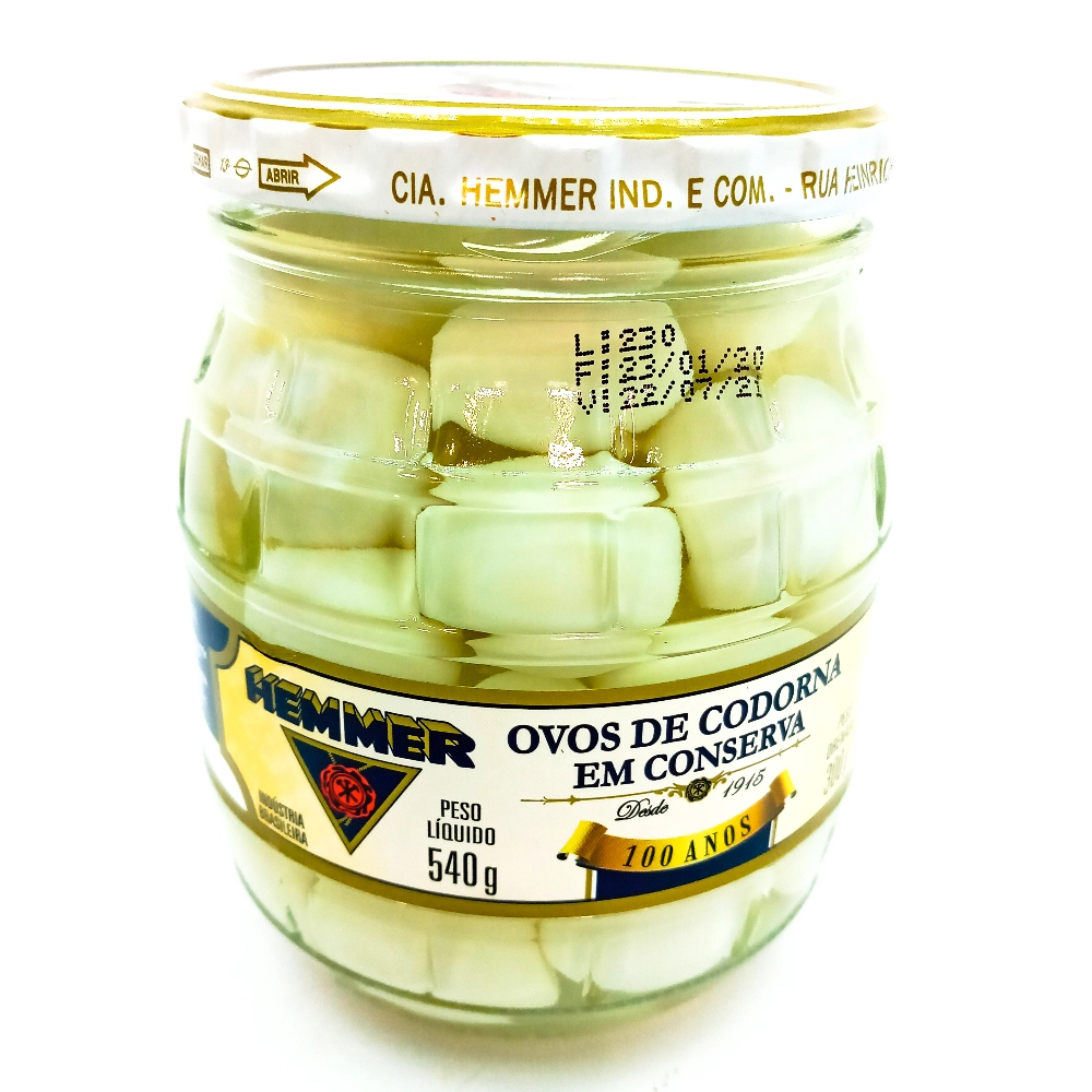 Ovo De Codorna Em Conserva Hemmer Vidro 300g