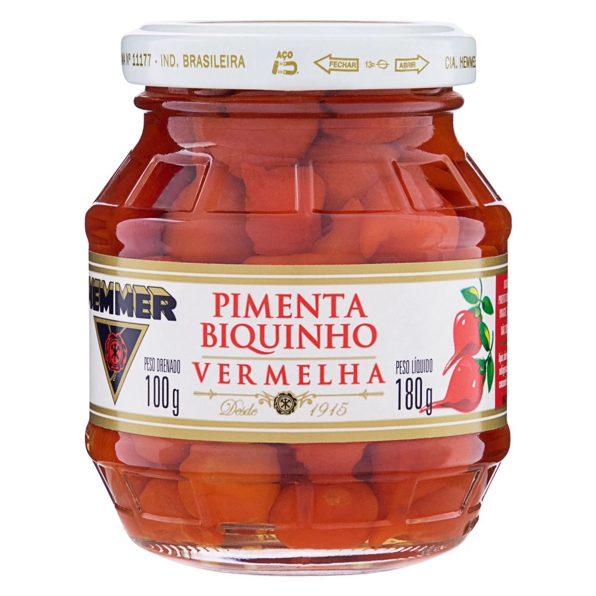 Pimenta Biquinho Em Conserva Hemmer Vidro 100g