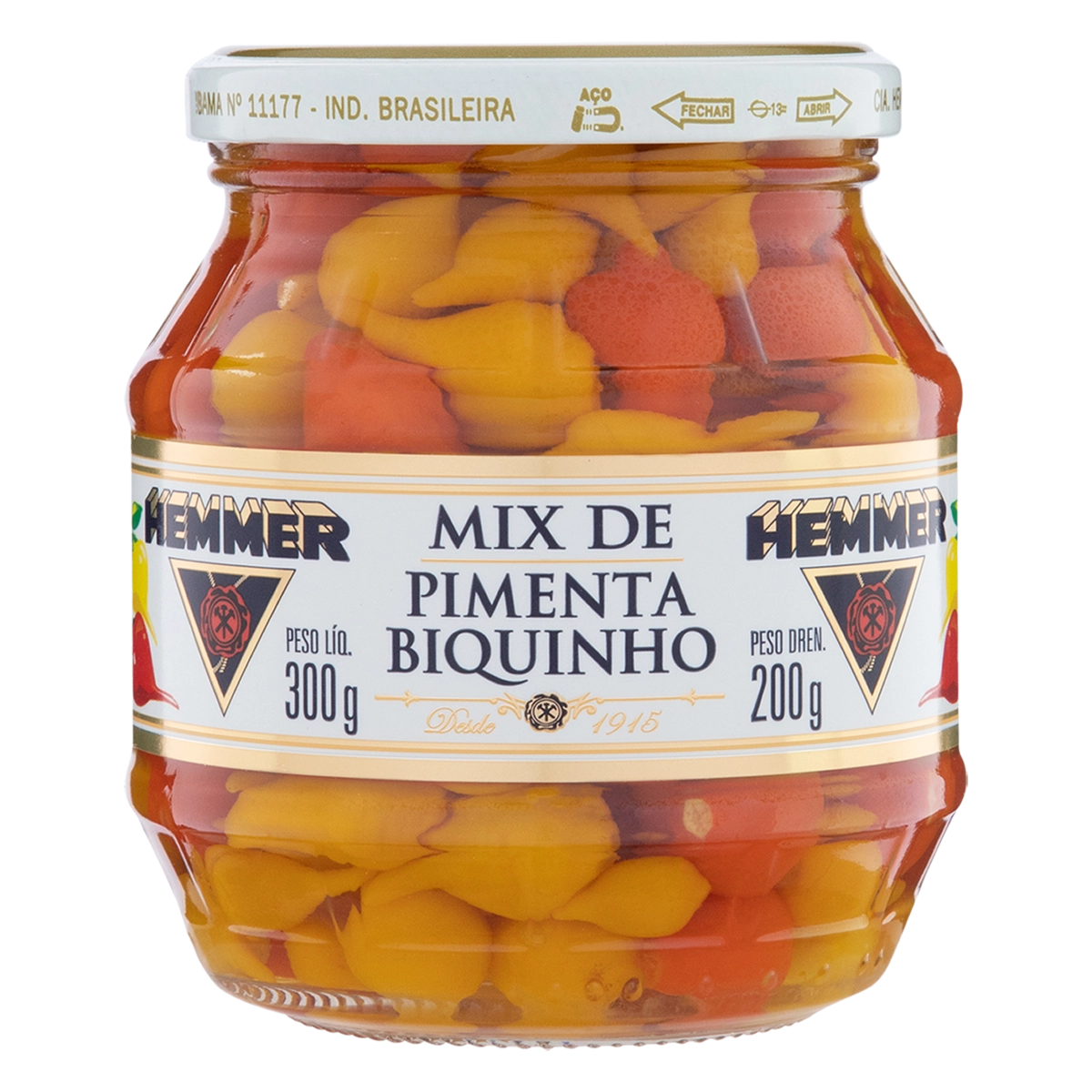 Mix De Pimenta Biquinho Em Conserva Hemmer Vidro 200g