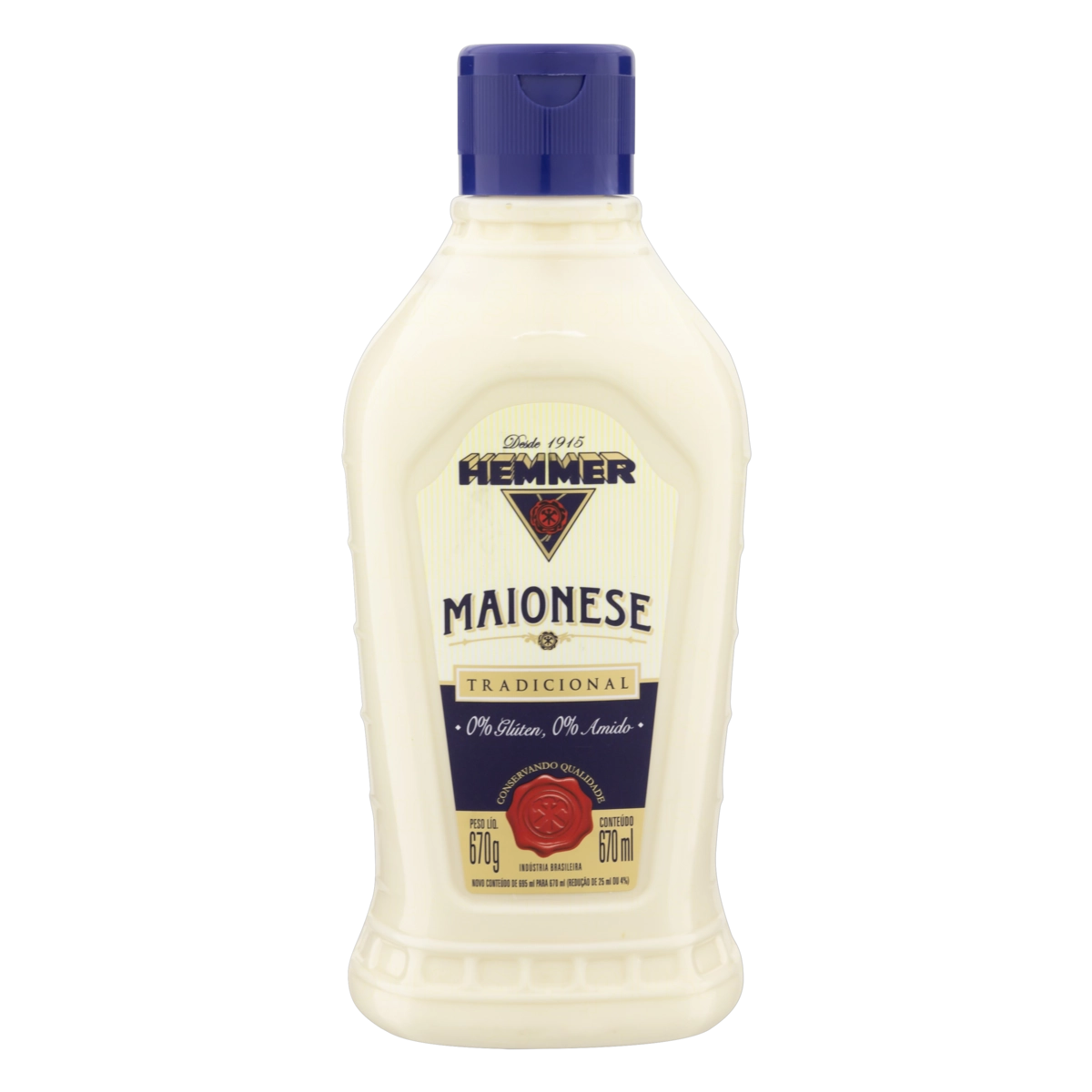 Maionese Tradicional Hemmer Squeeze 670g