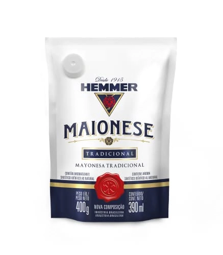 Maionese Tradicional Hemmer Sachê 400g