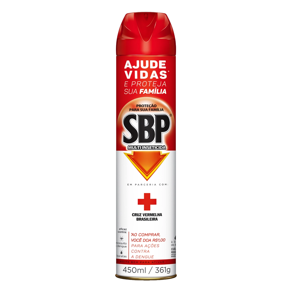 Multi Inseticida Aerossol Base água Sbp Frasco 450ml Spray