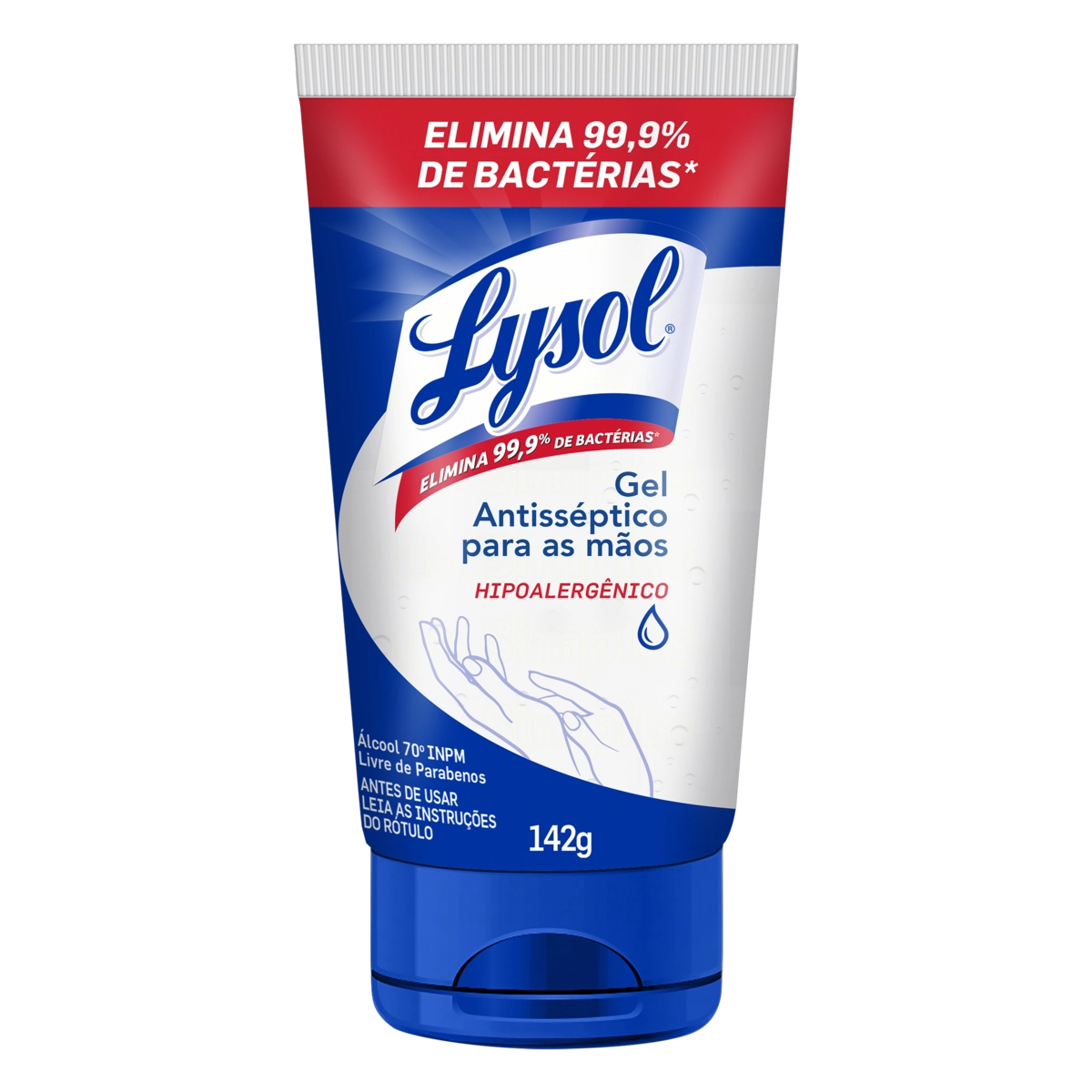 álcool Gel 70 Inpm Lysol Bisnaga 142g