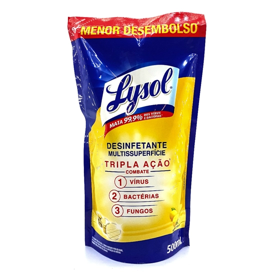 Desinfetante Multissuperfícies Poder Cítrico Lysol Sachê 500ml